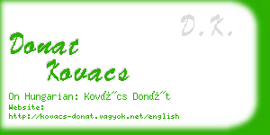 donat kovacs business card